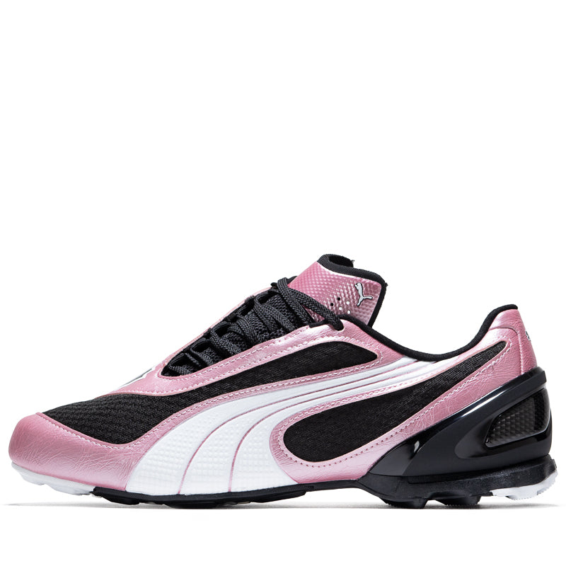 Puma V S1 Metallic Running Shoes for Women - Black/Poised Pink | Lightweight Athletic Sneakers for Jogging, Gym Workouts & Casual Wear