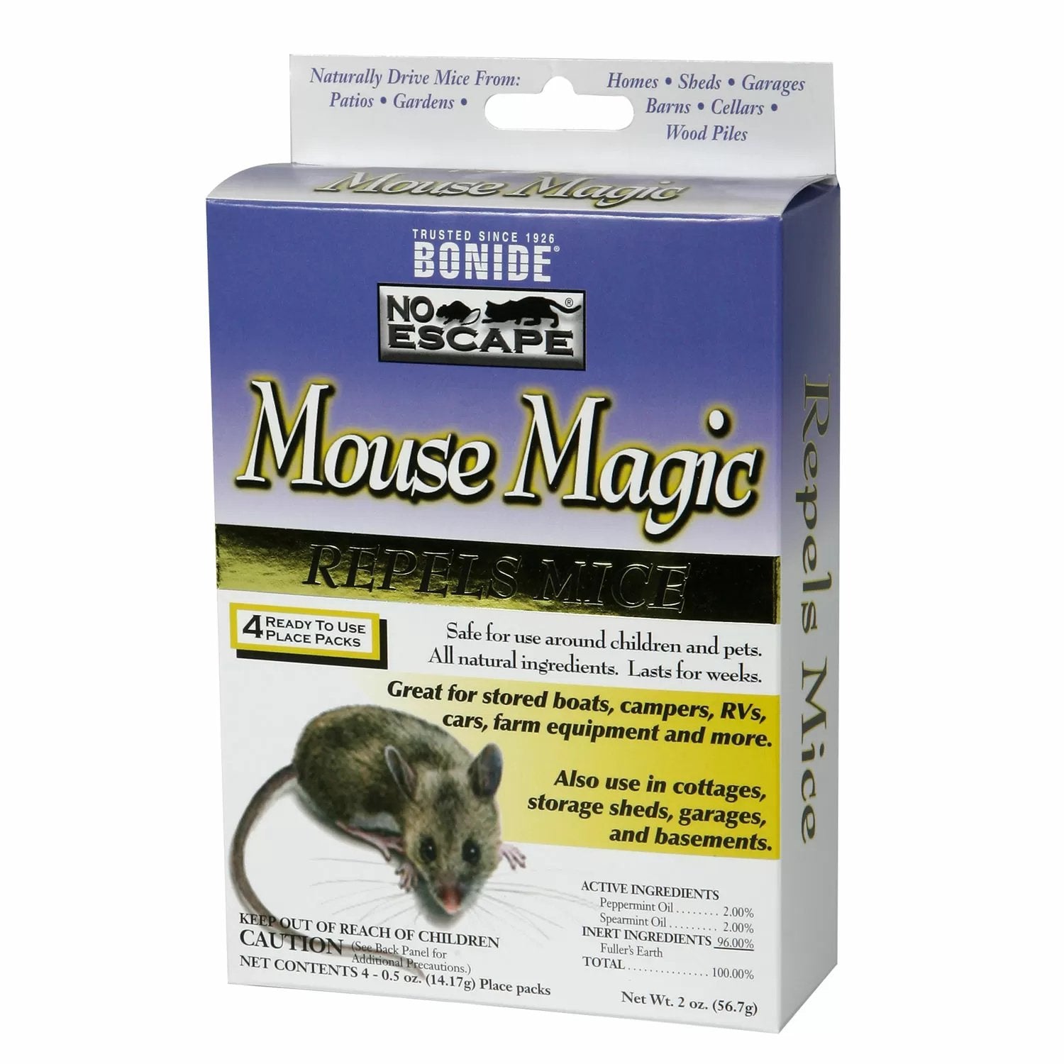 Bonide® Mouse Magic™ Mouse Repellent - Effective Rodent Control for Home, Garage & Garden | Safe & Natural Mouse Deterrent for Indoor & Outdoor Use