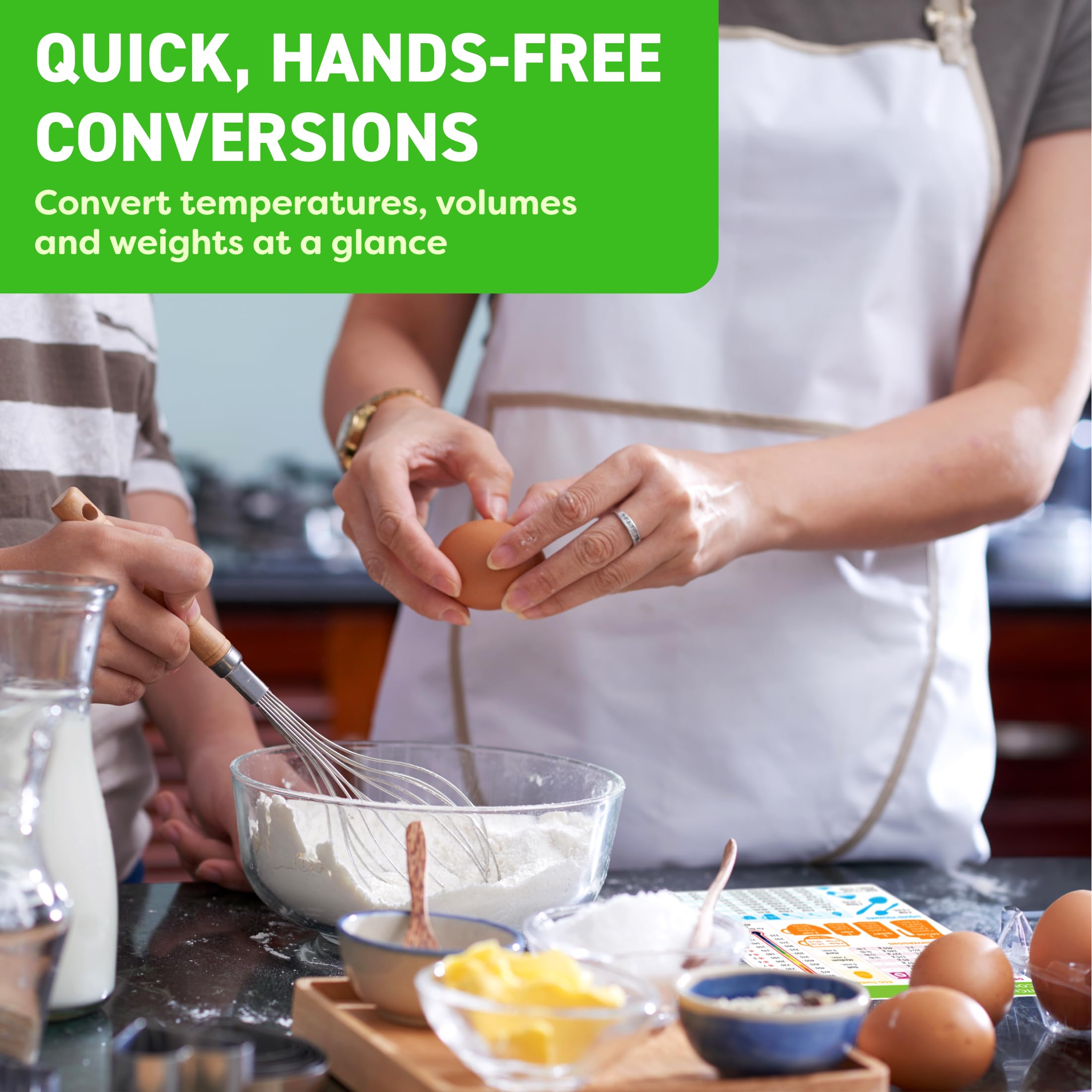 Kitchen Conversion Chart Magnet - Imperial & Metric Measurements Conversion Chart for Baking & Cooking - Essential Baking Supplies & Cooking Gadgets - Perfect Kitchen Gift for Women & Home Chefs - Ideal for Recipes, Meal Prep & Baking Projects
