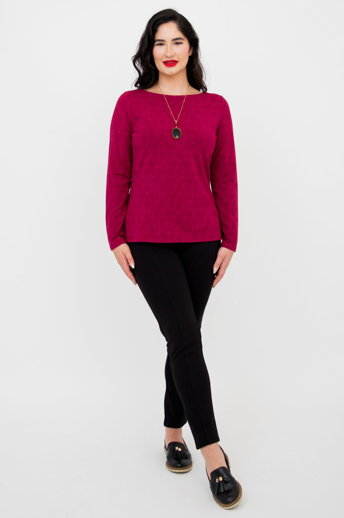 Cela Long Sleeve Top - Empire Waist Bamboo Fabric for Women | Perfect for Casual Wear, Office Outfits & Layering