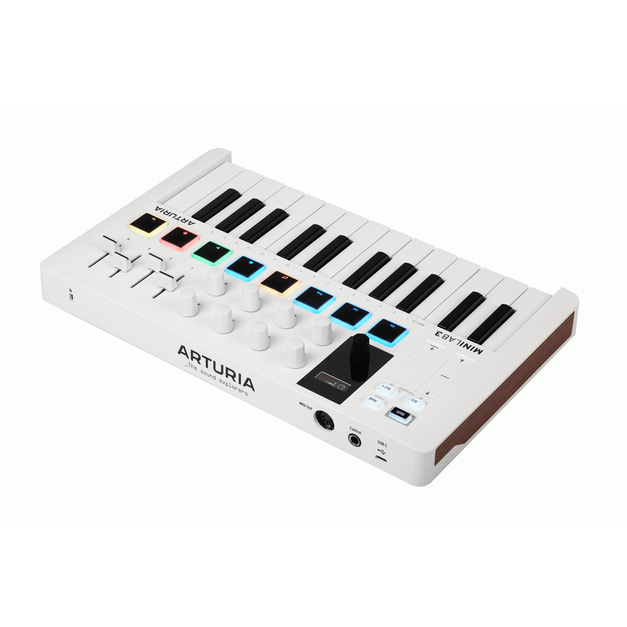 Arturia MiniLab Mk3 25-Key MIDI Keyboard Controller - Universal USB MIDI Controller for Music Production (White) | Perfect for Home Studios, Live Performances & Beat Making