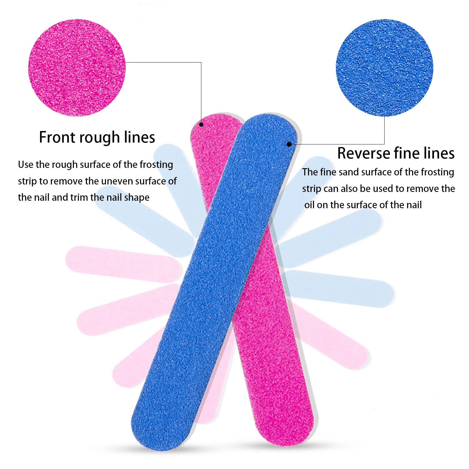 100-Piece Disposable Nail Files - Dual Sided 180/240 Grit Nail Buffer & Polisher - Professional Nail Repair & Shining Tool for Home, Salon & Travel Use
