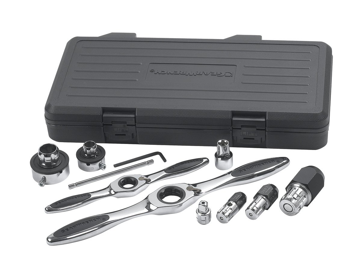 GEARWRENCH 11-Piece Ratcheting Tap and Die Drive Tool Set - 82807 | Professional Thread Repair Kit for DIY & Automotive Use