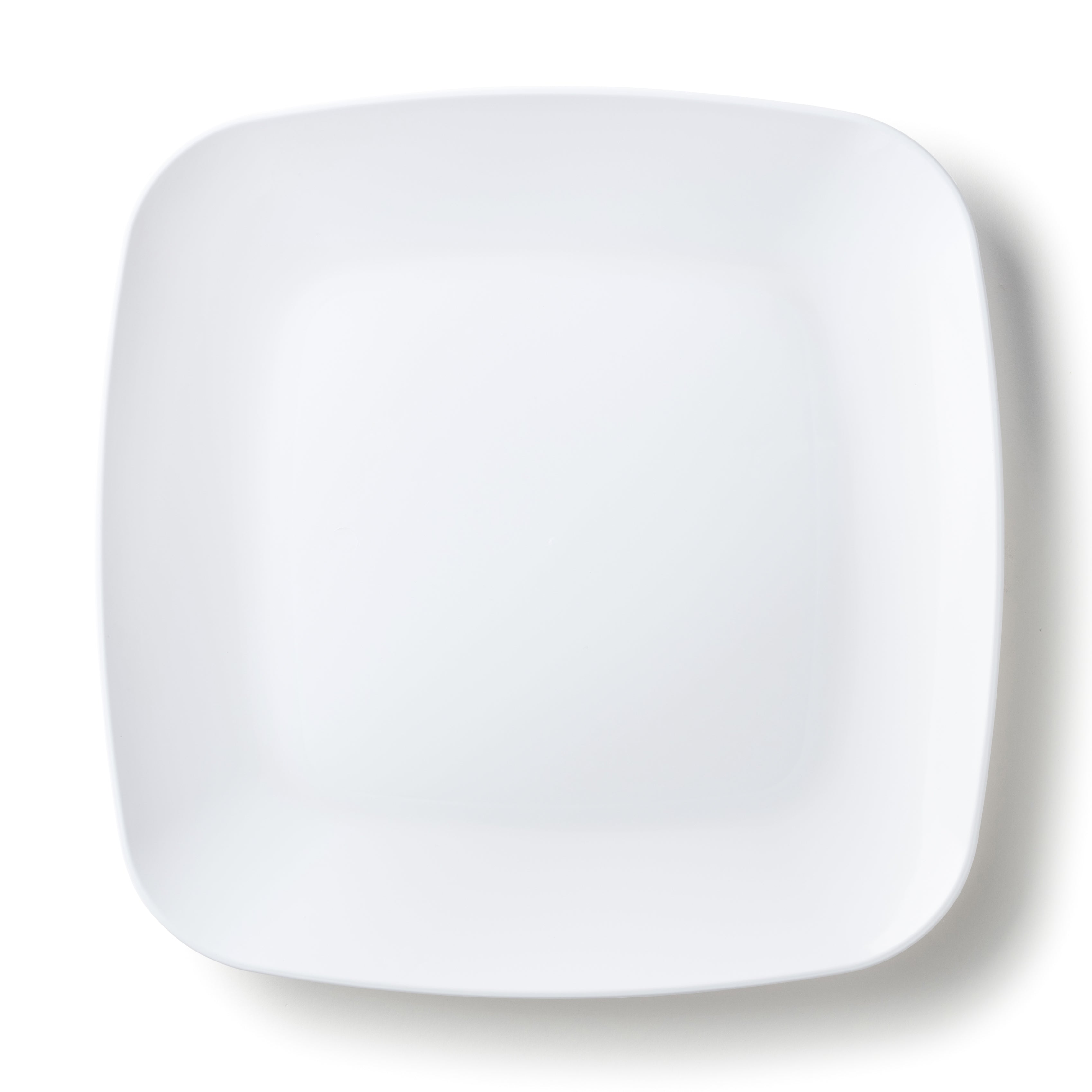 10-Pack White Square Plastic Plates - Durable & Elegant Disposable Dinnerware for Parties, Picnics, BBQs, and Everyday Use