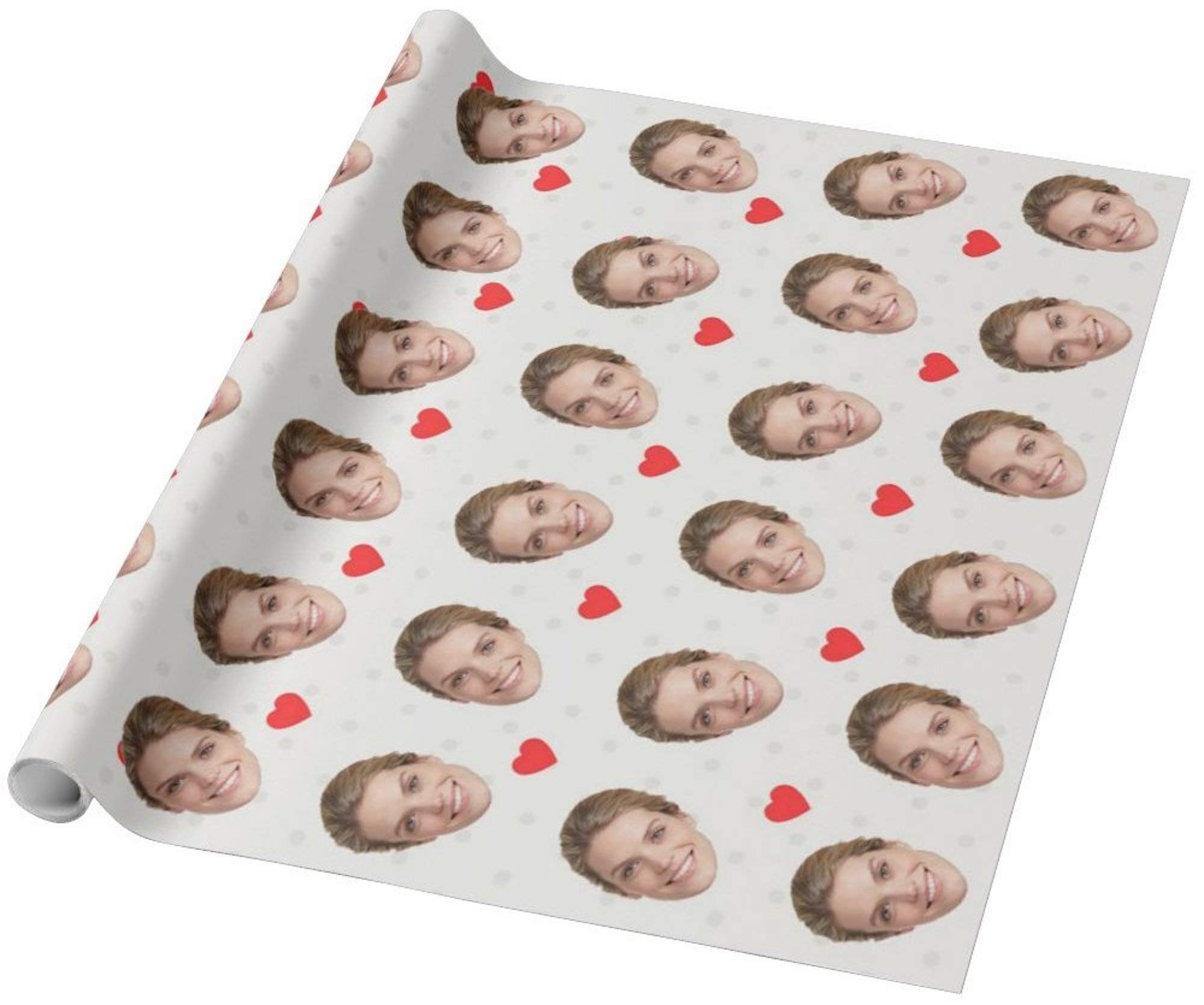 Custom Photo Gift Wrapping Paper Roll - Personalized Face Print Wrapping Sheets for Birthday, Graduation, Christmas & Wedding Presents - Unique Present Wrap for Men, Women, Kids - Perfect for DIY Gift Wrapping & Special Occasions