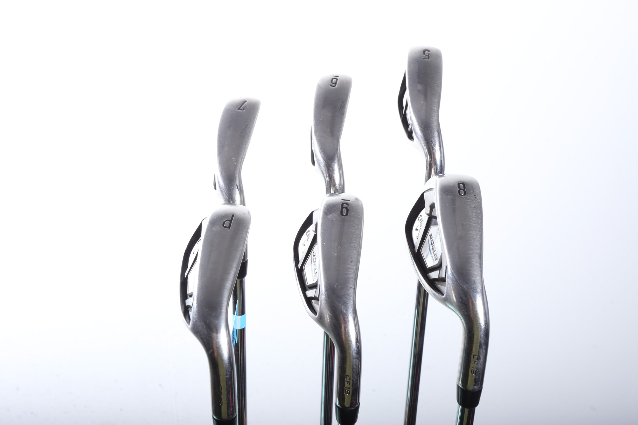 Used Callaway Rogue Iron Set 5-PW Right Handed Stiff Flex Golf Clubs for Men - Perfect for Improving Your Game on the Course
