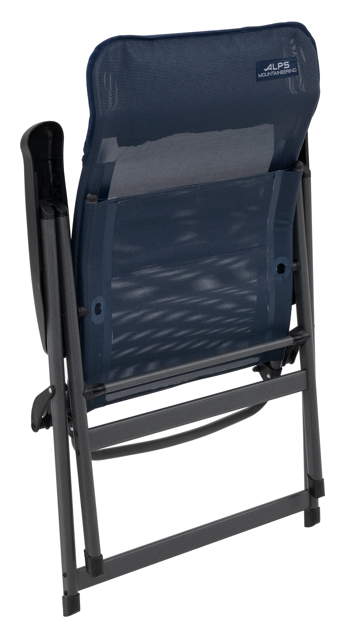 ALPS Mountaineering Ultimate Recliner Chair - Heavy Duty Outdoor Camping Lounge Chair with Adjustable Backrest, Navy Blue - Perfect for Backyard, Patio, Beach & Camping Trips