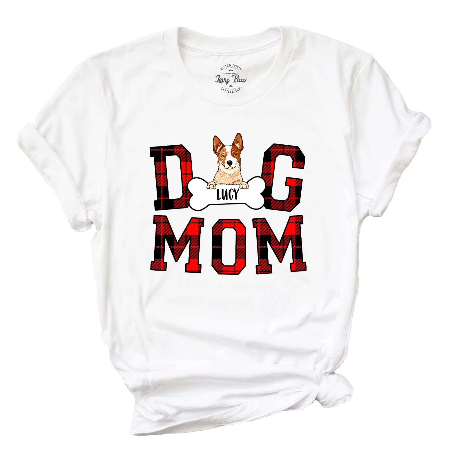 Personalized Australian Cattle Dog Mom T-Shirt - Funny Cute Cattle Dog Lover Gift for Women - Perfect for Dog Moms, Birthdays & Pet Lovers