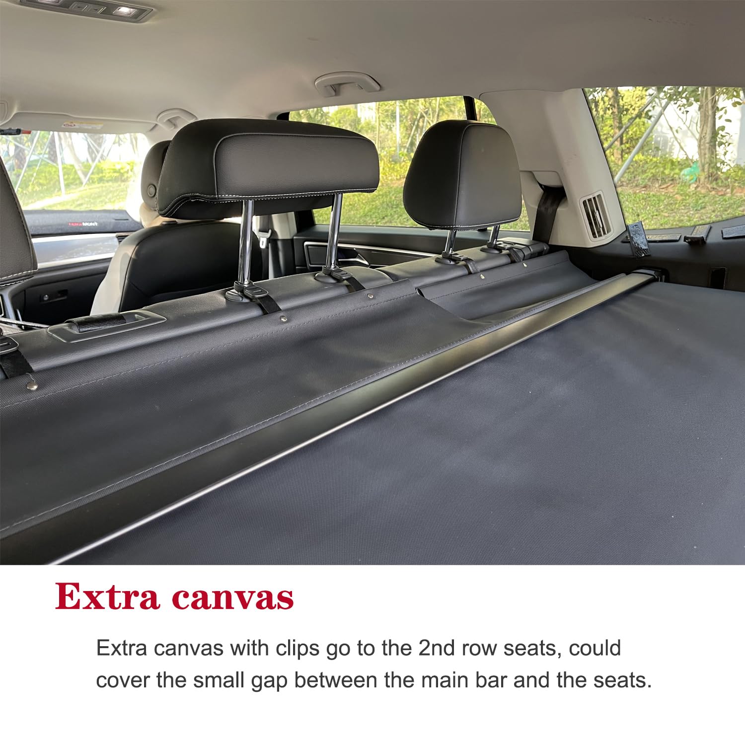 Vesul Retractable Rear Trunk Cargo Cover for VW Atlas 2018-2025 | Security Shade & Privacy Screen | Anti-Peeping Luggage Protector with Bonus Canvas Cover (Excludes Cross Sport Models) | Perfect for Road Trips, Grocery Hauling & Secure Storage