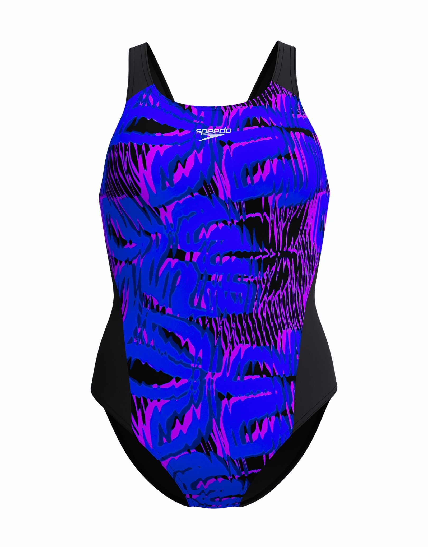 Allover Digital Recordbreaker Swimsuit - Blue & Black - Perfect for Beach, Pool & Summer Vacations