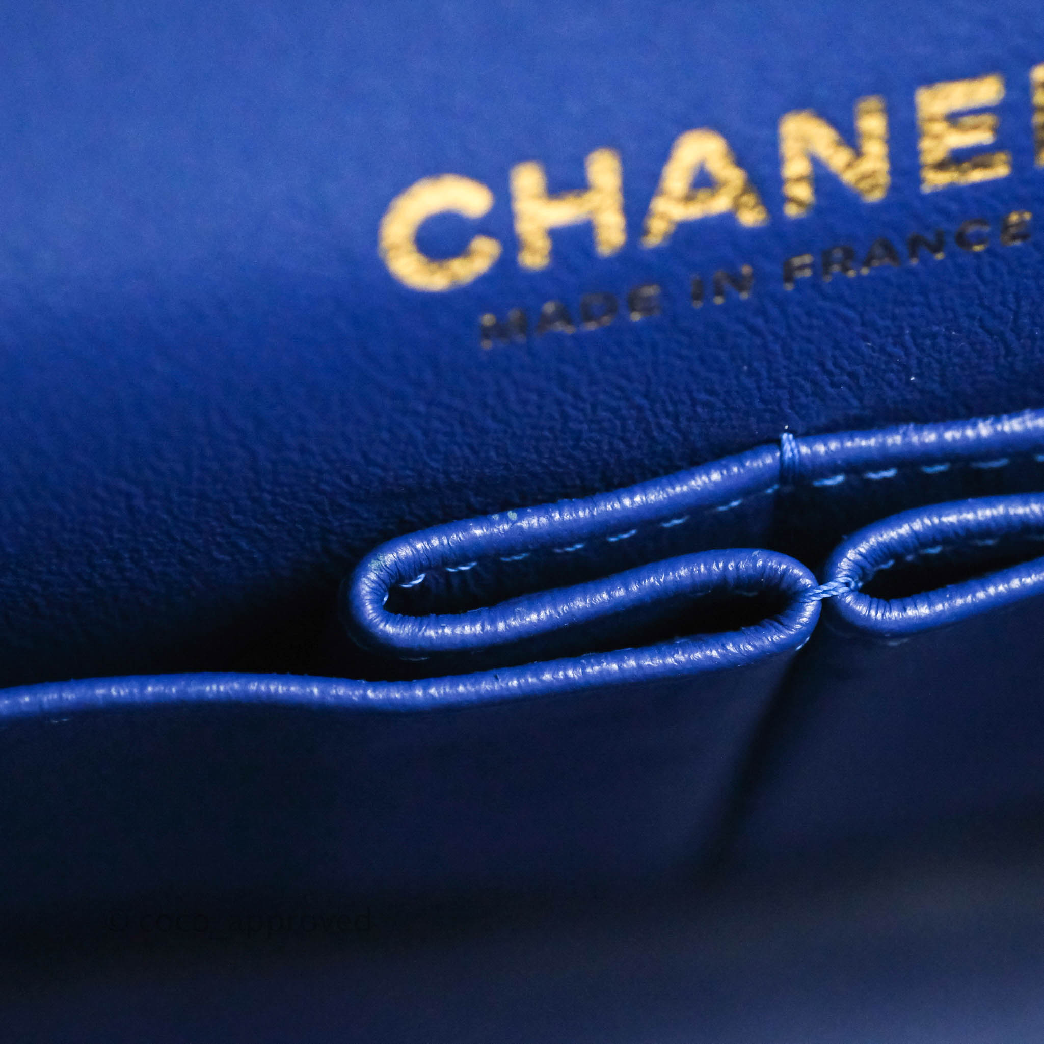 Chanel Classic M/L Medium Chevron Double Flap Bag in Blue Lambskin with Gold Hardware - Luxury Handbag for Women, Perfect for Parties, Dating & Special Occasions