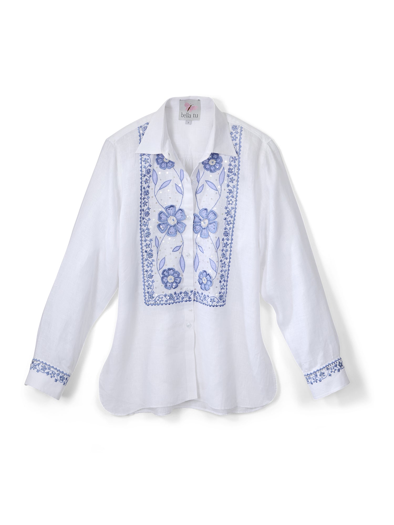 Eden Fleur Women's Linen Shirt - Breathable Casual Button Down Top for Summer, Beach & Office Wear