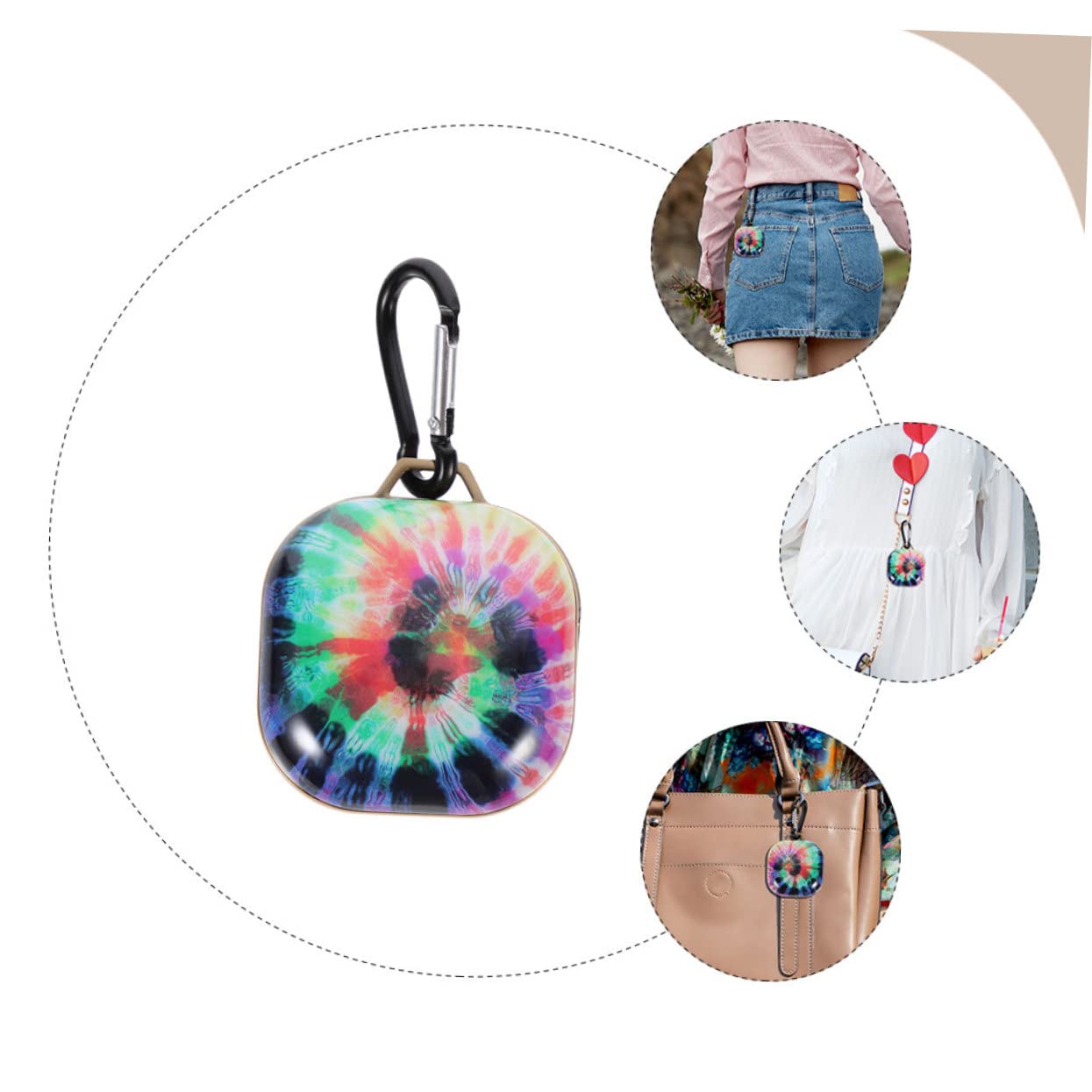 Angoily Marble Pattern Earphone Case - Cute Decorative Earbuds Cover Protector for AirPods & Wireless Headphones | Perfect for Travel, Work & Daily Use