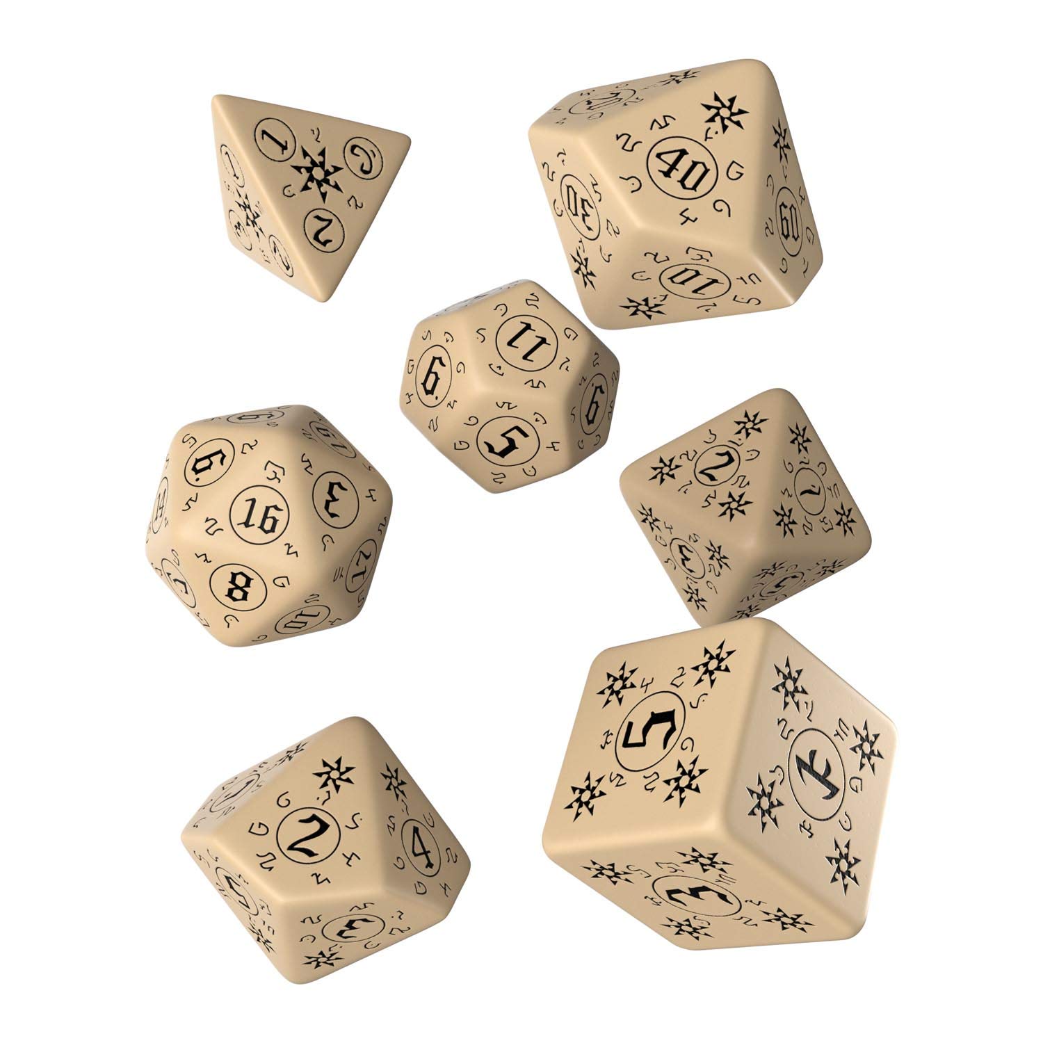Q WORKSHOP Pathfinder Rise of Runelords RPG Dice Set - 7-Piece Polyhedral Dice for Tabletop Roleplaying Games | Perfect for Dungeons & Dragons, Pathfinder, and Fantasy RPG Adventures