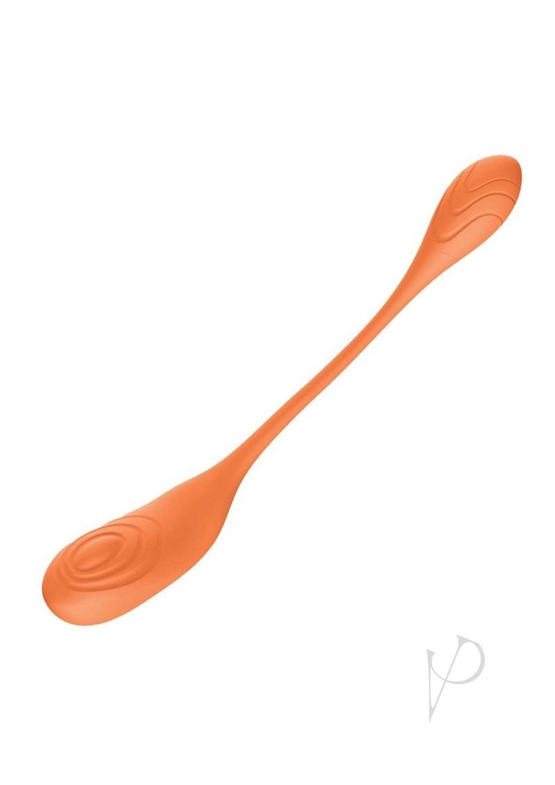 Blaze Triumph Rechargeable Silicone Dual Vibrator - Orange | Powerful Personal Massager for Women & Couples | Perfect for Relaxation, Intimacy & Stress Relief