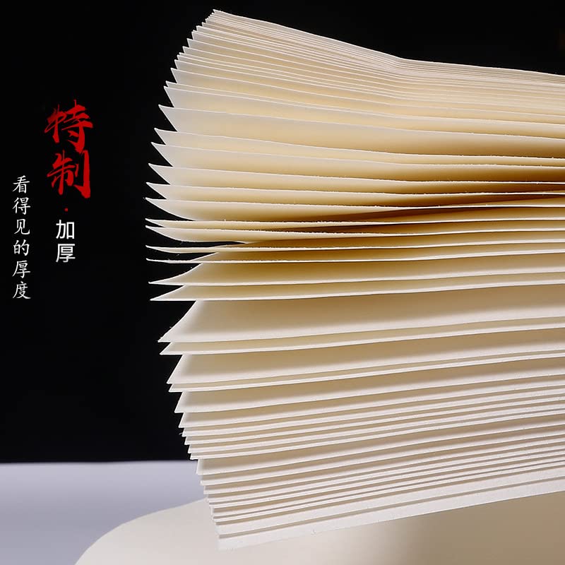 Premium Double-Layered Xuan Paper for Chinese Calligraphy & Painting - 34cm x 138cm (100 Sheets) - Ideal for Traditional Brush Art, Landscape Painting, and Calligraphy Practice