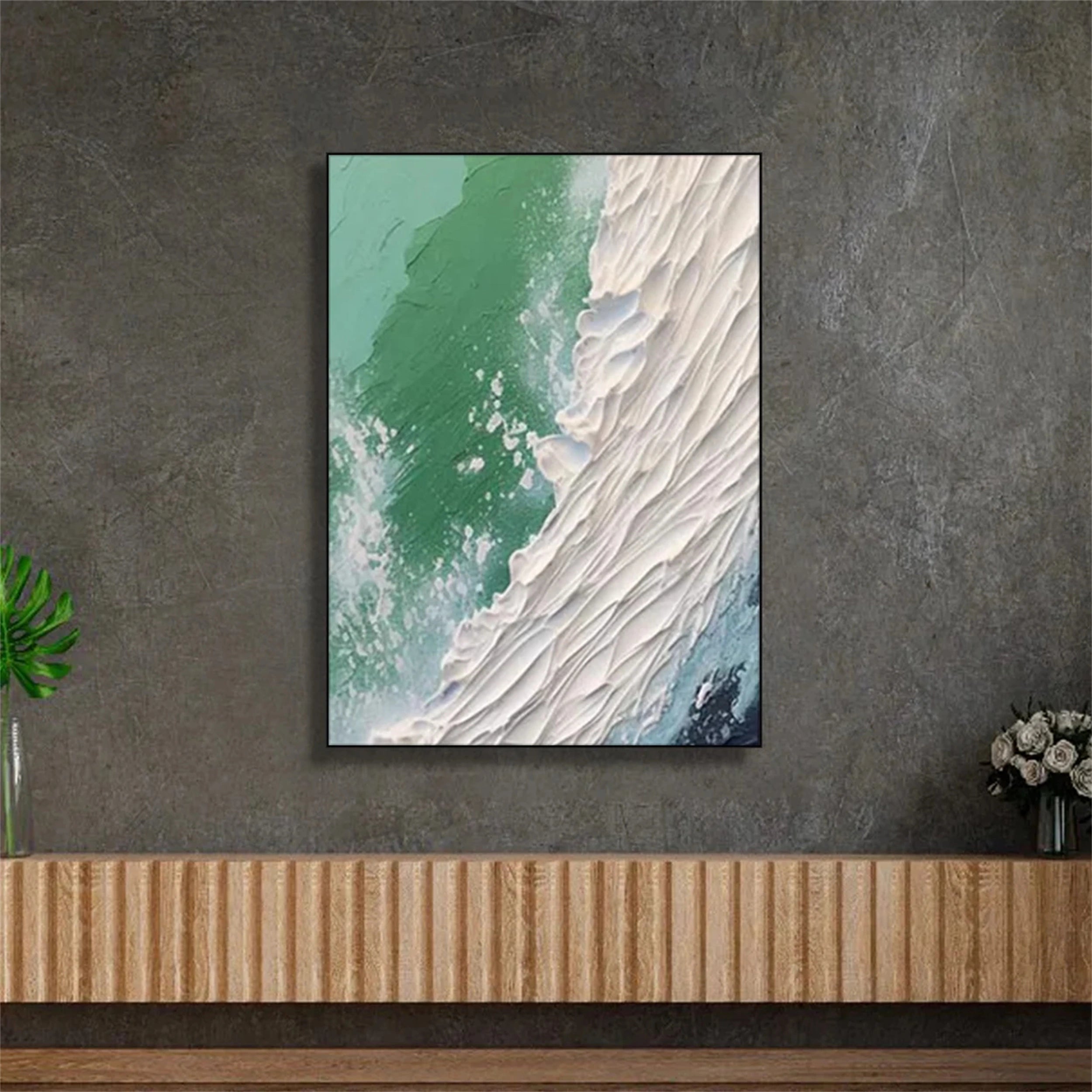 Ocean and Sky Painting #OS056 - Stunning Coastal Wall Art for Home & Office Decor | Perfect for Living Room, Bedroom, or Beach House