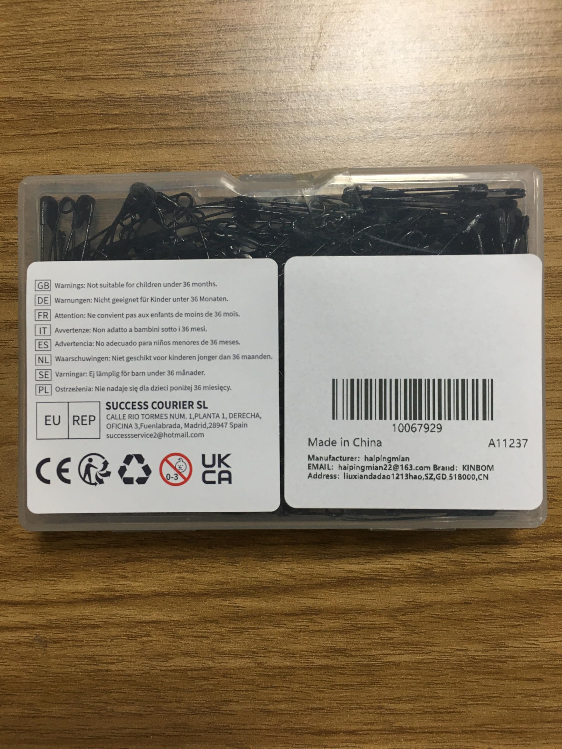 200 Pcs 1.26 Inch Black Metal Safety Pins Bulk - Large Size Rustproof Safety Pins for Sewing, Jewelry Making, Arts & Crafts, Clothing Repair, DIY Projects - Perfect for Home, Office & Travel Use