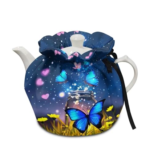 Blue Butterfly Heart Bottle