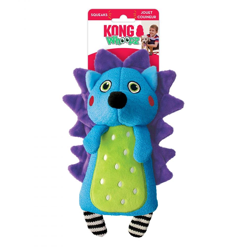 KONG Whoopz Hedgehog Dog Toy - Medium Size, Durable Chew Toy for Small to Medium Dogs - Perfect for Interactive Play, Fetch & Training