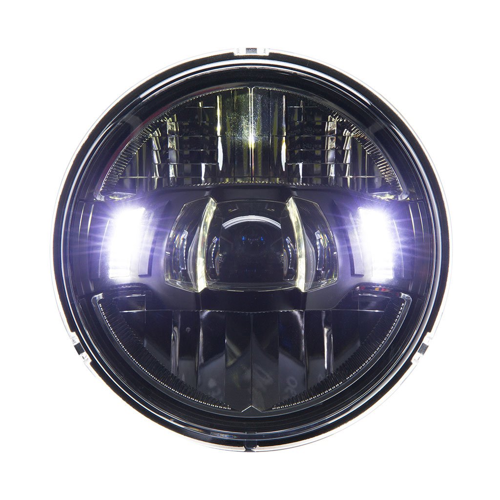 Fortpro 5.75 Inch Round LED Projector Headlight - Compatible with Peterbilt 349 & 359 Trucks - High Performance Replacement for Improved Night Driving Visibility