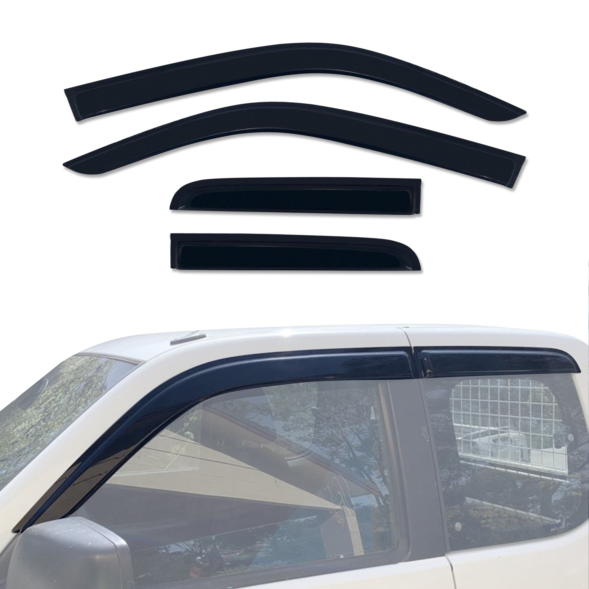 Premium Weather Shields for Mazda BT-50 BT50 UN Series Extra Cab 2006-2011 - Durable Rain Guards & Window Deflectors for All-Weather Protection & Enhanced Style