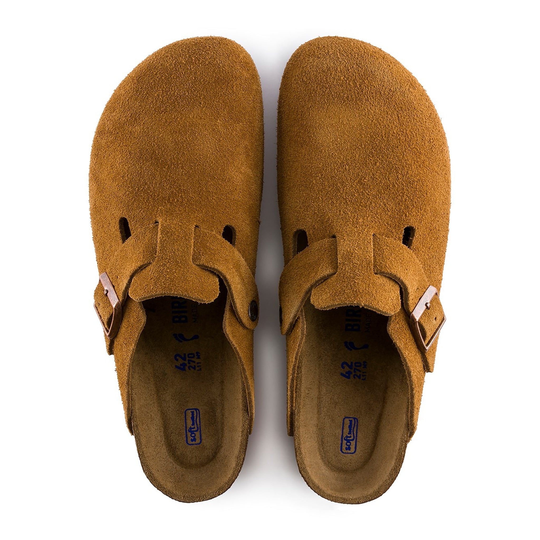 Birkenstock Boston Suede Flat Sandals for Women - Soft Mink Color Comfortable Unisex Clogs | Perfect for Home, Office & Casual Outings