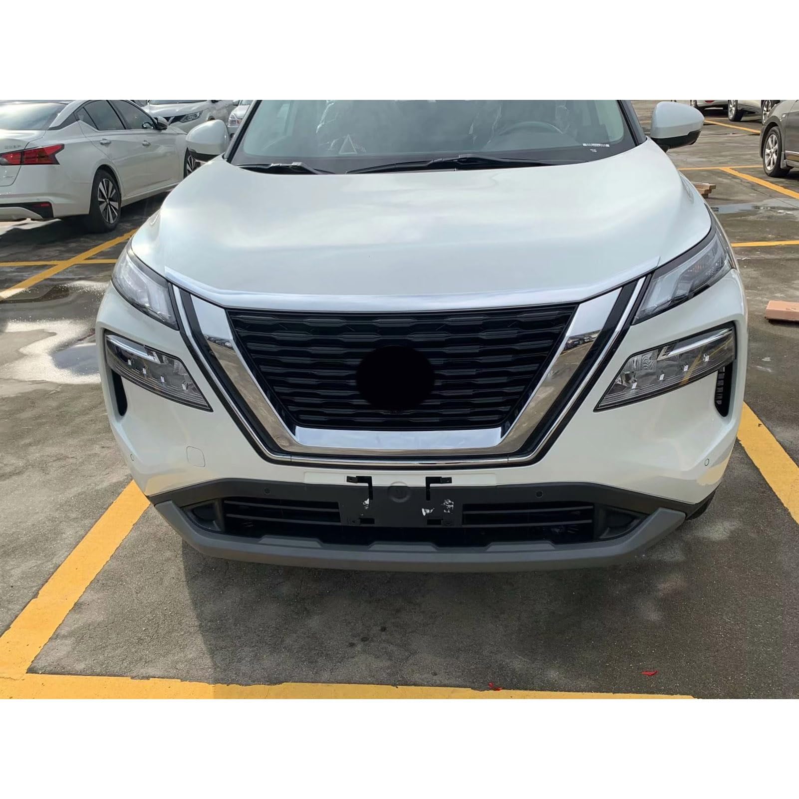 Beautost Front Hood Grill Cover for Nissan Rogue 2021-2025 - Durable Bonnet Molding Trim - Perfect for Off-Road Protection & Custom Styling