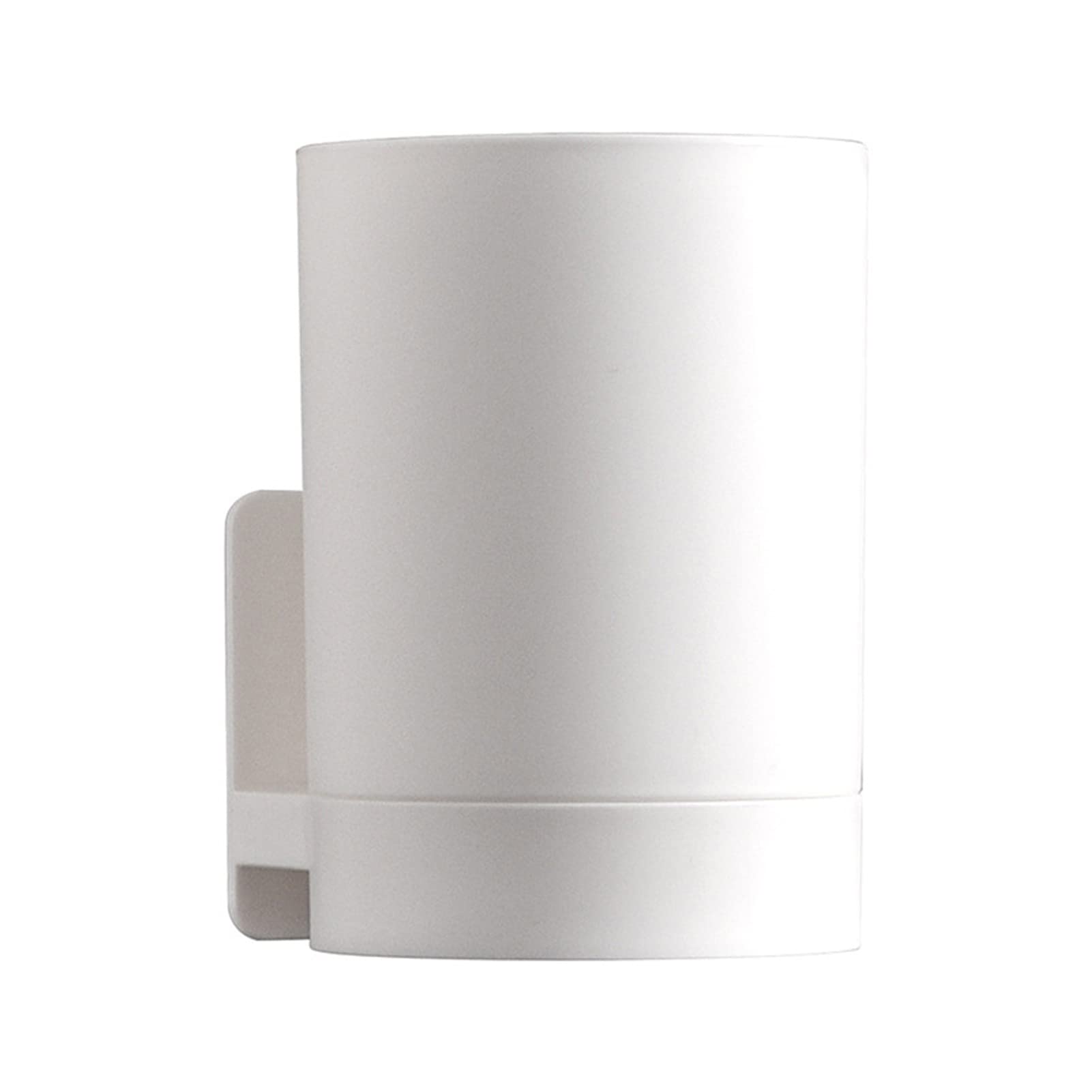 SANWOOD Toothpaste Holder & Toothbrush Stand - No Wall Holes, Practical Bathroom Organizer for Countertop, White - Perfect for Small Spaces, Dorm Rooms, and Travel Use