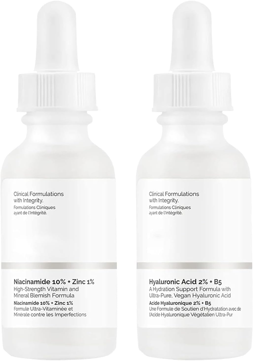 The Original Ordinary Hyaluronic Acid Serum & Niacinamide Serum 30ml Duo - Hydrating Facial Serum for Glowing Skin, Dark Spot Corrector & Moisturizer - Perfect for Daily Skincare Routine & Anti-Aging Treatment