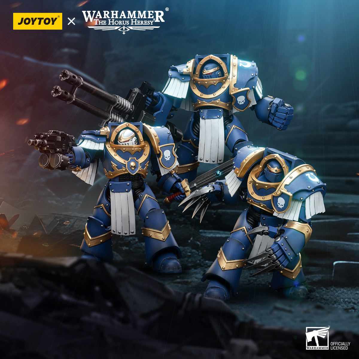 JOYTOY 1/18 Scale Warhammer The Horus Heresy Ultramarines Cataphractii Terminator Squad Action Figure - Reissue Version for Collectors & Tabletop Gaming Enthusiasts | Perfect for Display, Warhammer 40K Battles & Gift Giving