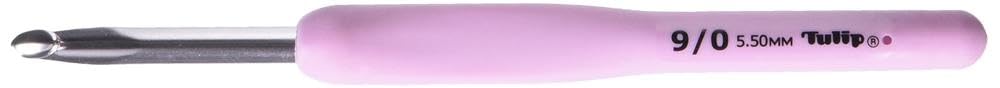 Tulip Etimo Rose Crochet Hook - Size 9/5.5mm - Premium Ergonomic Crochet Needle for Knitting & Crafting - Perfect for Yarn Projects, Amigurumi & DIY Handmade Gifts