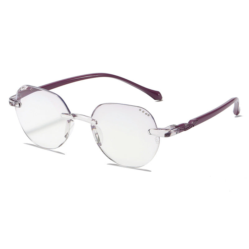 Women's Fashion Rainbow Lightweight Frameless Anti-Blue Light Reading Glasses - Stylish & Comfortable for Work, Study & Screen Time