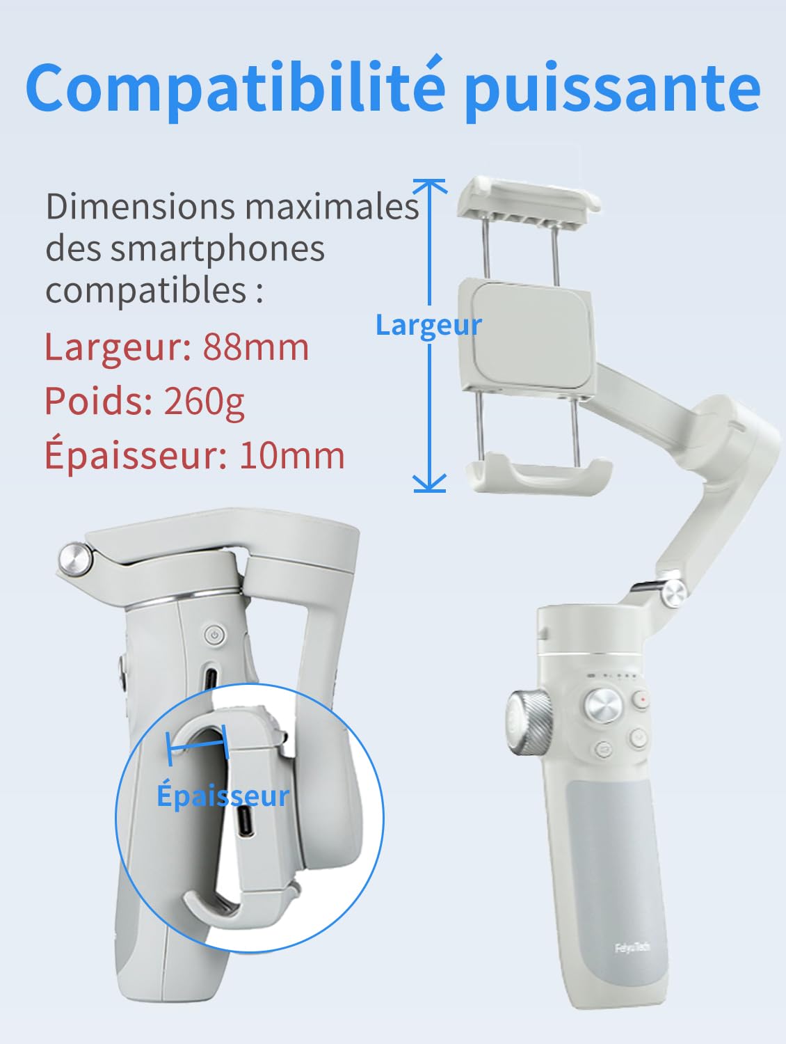 FeiyuTech Vimble 4SE Official 3-Axis Smartphone Gimbal Stabilizer for iPhone & Android Phones with AI Tracking 4.0 | Compact & Foldable Design for YouTube, TikTok, Vlogging & Live Streaming | Perfect for Travel Vlogs, Social Media Content Creation & Smooth Video Recording