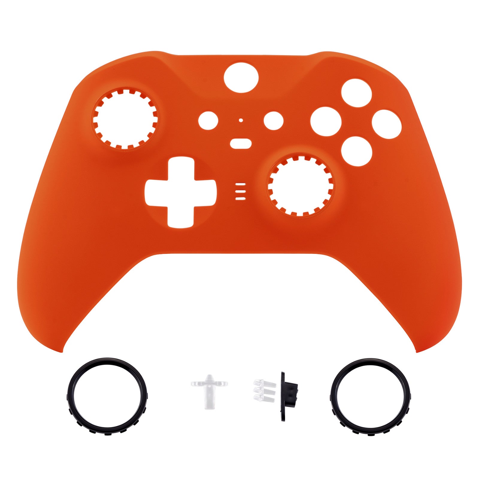 eXtremeRate Orange Replacement Front Housing Shell Case with Accent Rings for Xbox One Elite Series 2 & Elite 2 Core Controller (Model 1797) - Premium Customization for Gaming Enthusiasts & Competitive Players