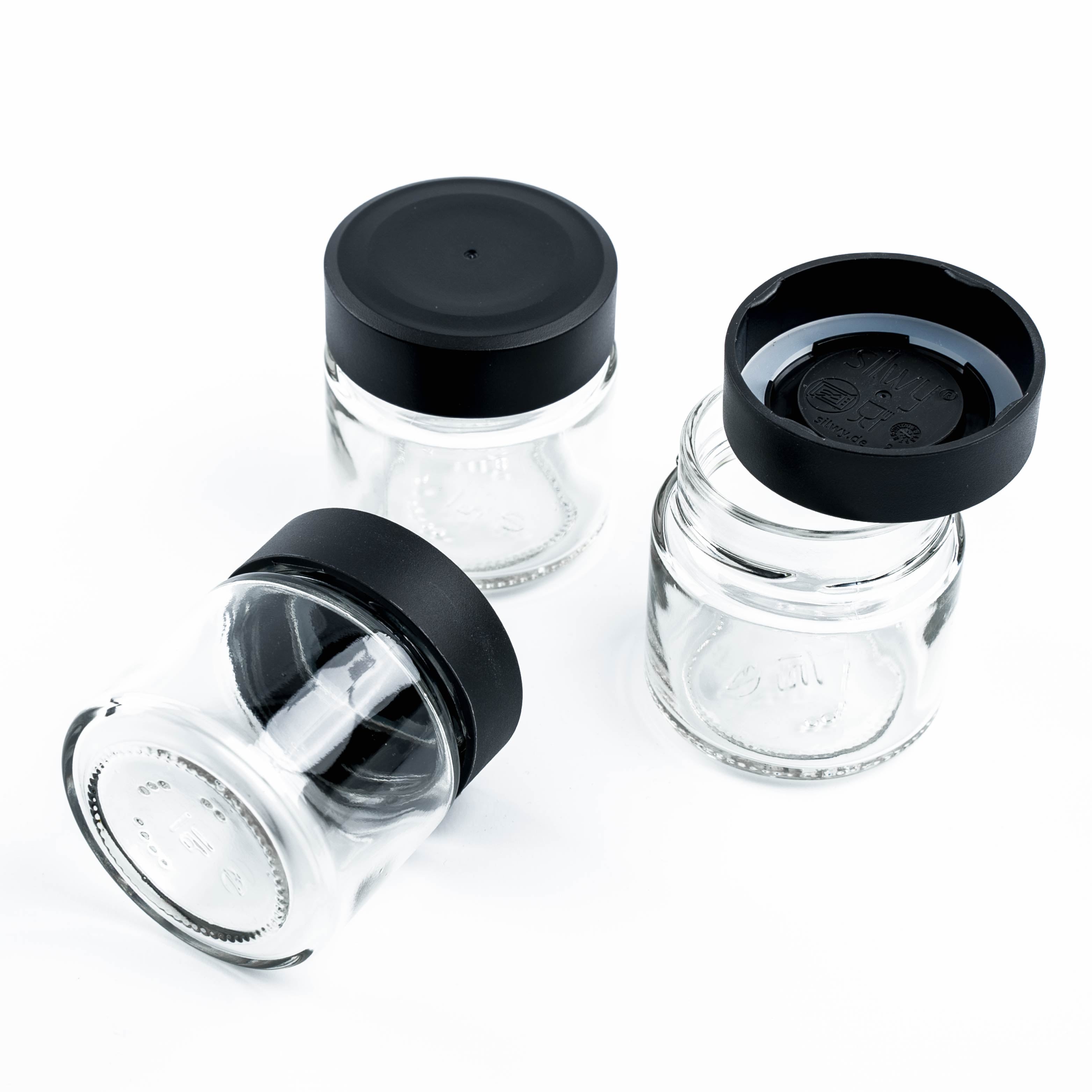 Premium White Magnetic Spice Jars with Wooden Holder - 125ml Glass Containers for Kitchen, Pantry & Spice Organization | Perfect for Home, Office & Gifting
