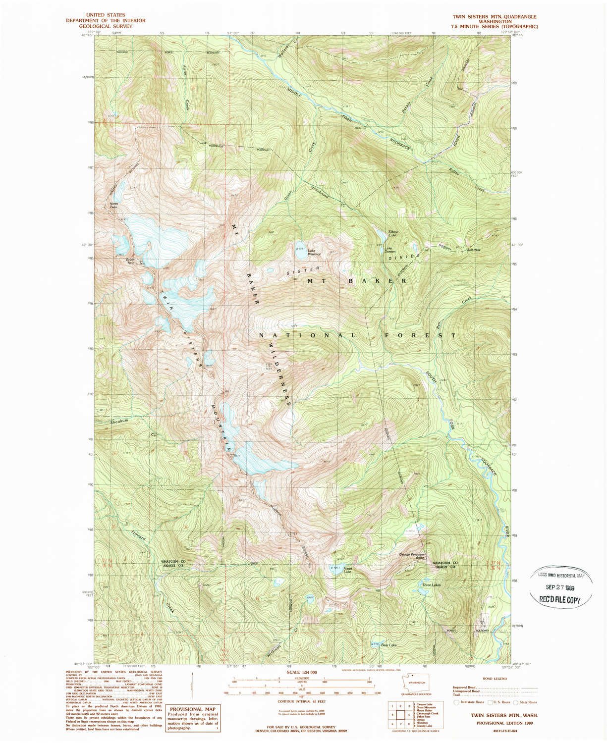 Twin Sisters Mountain Topographic Map - 1:24000 Scale, 7.5 x 7.5 Minute, Historical 1989 Edition (Updated) - 27.2 x 22.2 Inches - Perfect for Hiking, Backpacking & Outdoor Exploration in Washington State