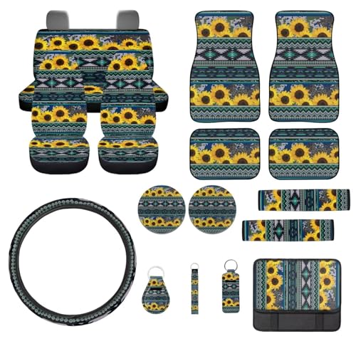 Aztec Southwest Sunflower-Turquoise