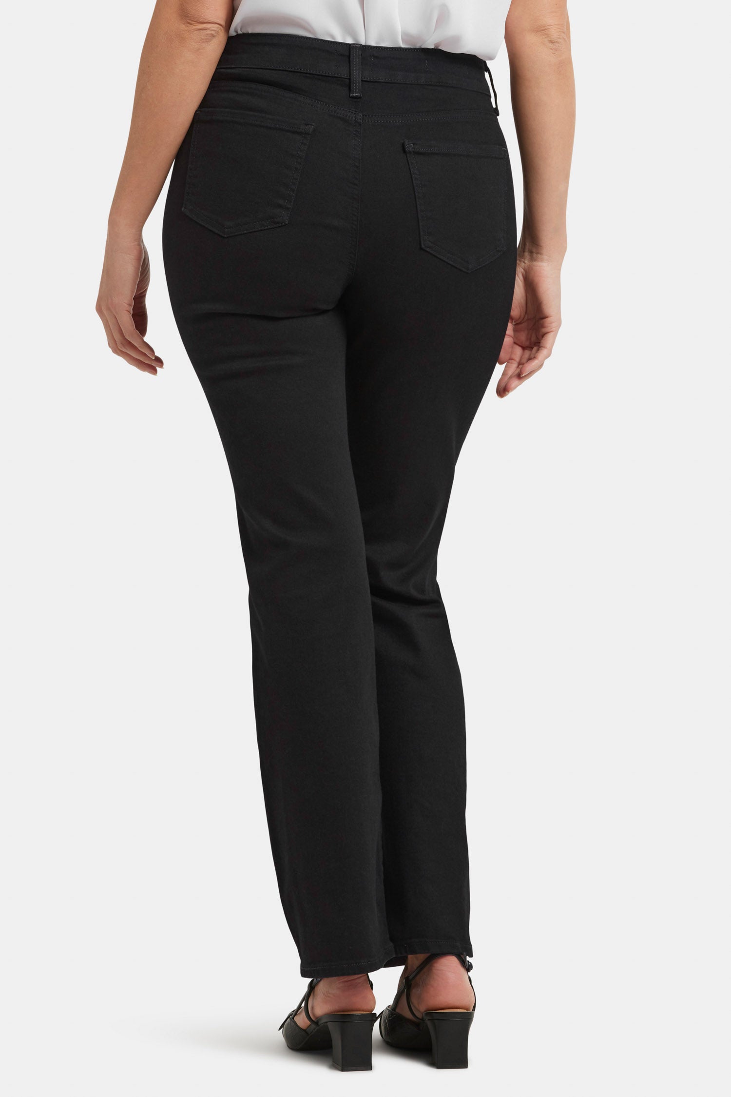 Blake Slim Flared Jeans for Women - High Waisted Stretch Denim Pants, Black - Perfect for Casual Wear, Date Night & Office Outfits