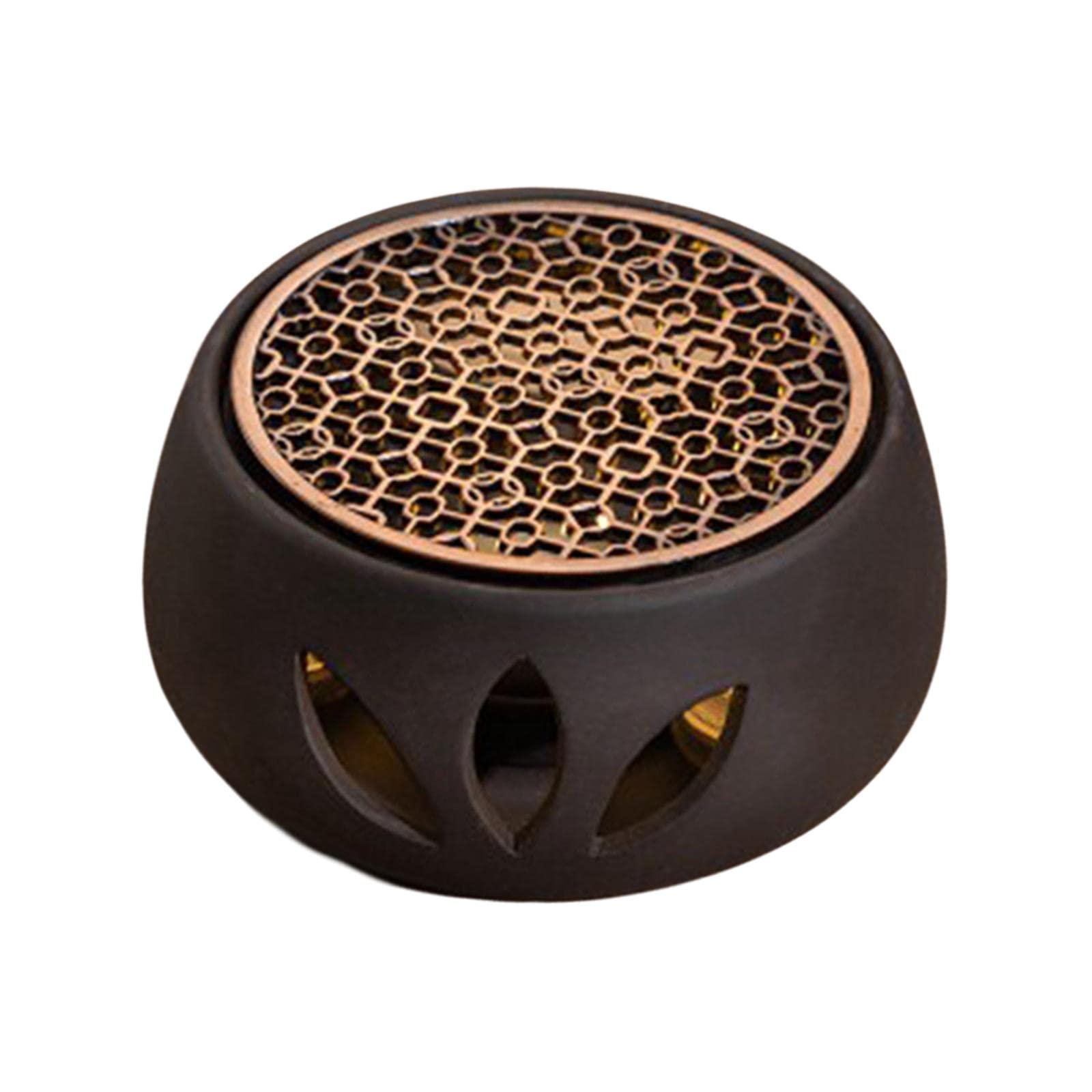 Baoblaze Ceramic Tea Trivet & Warmer Base - Compatible with Glass, Ceramic & Metal Teapots - Includes Candle Holder & Metal Warming Plate - Perfect for Afternoon Tea, Coffee Breaks & Cozy Home Decor