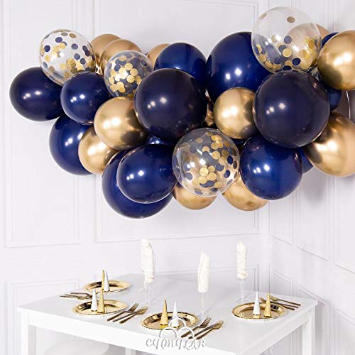 50 Pack Navy Blue Latex Balloons 10 Inch - Helium & Air Fill Party Balloons for Birthday, Wedding, Christmas Decorations | Perfect for Baby Showers, Graduations & Anniversary Celebrations
