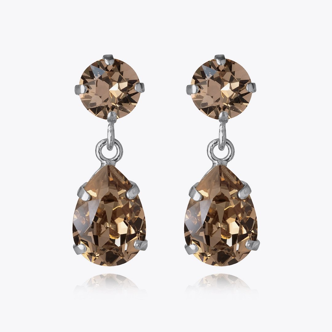 Mini Drop Earrings in Greige - Elegant Dainty Dangle Earrings for Women | Perfect for Everyday Wear, Office, Parties & Special Occasions