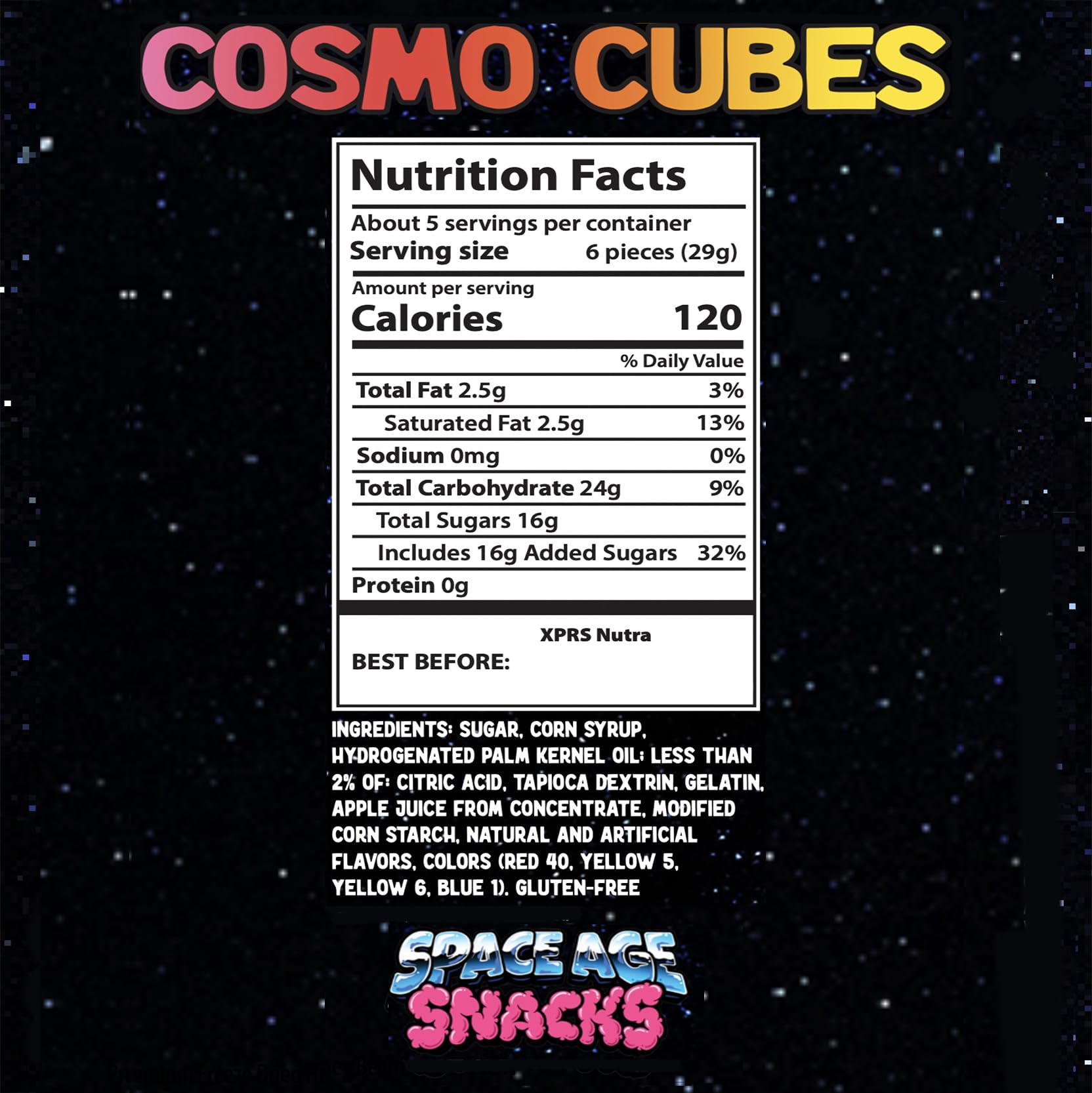 Premium Freeze Dried Cosmo Cubes Candy - 5oz Gourmet Snack for Gifting & Parties