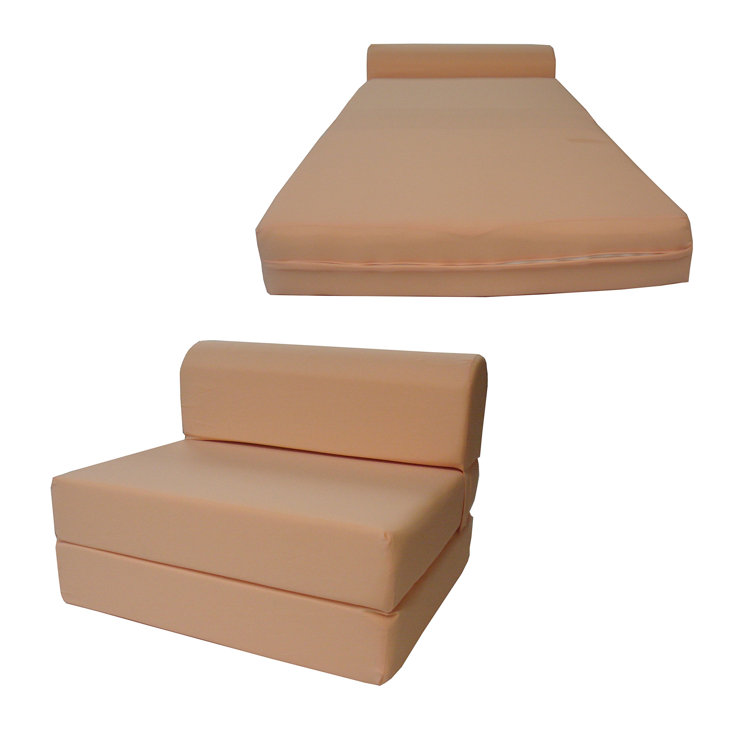 D&D Futon Sleeper Chair - Foldable Sofa Bed with High Density Foam Mattress (70