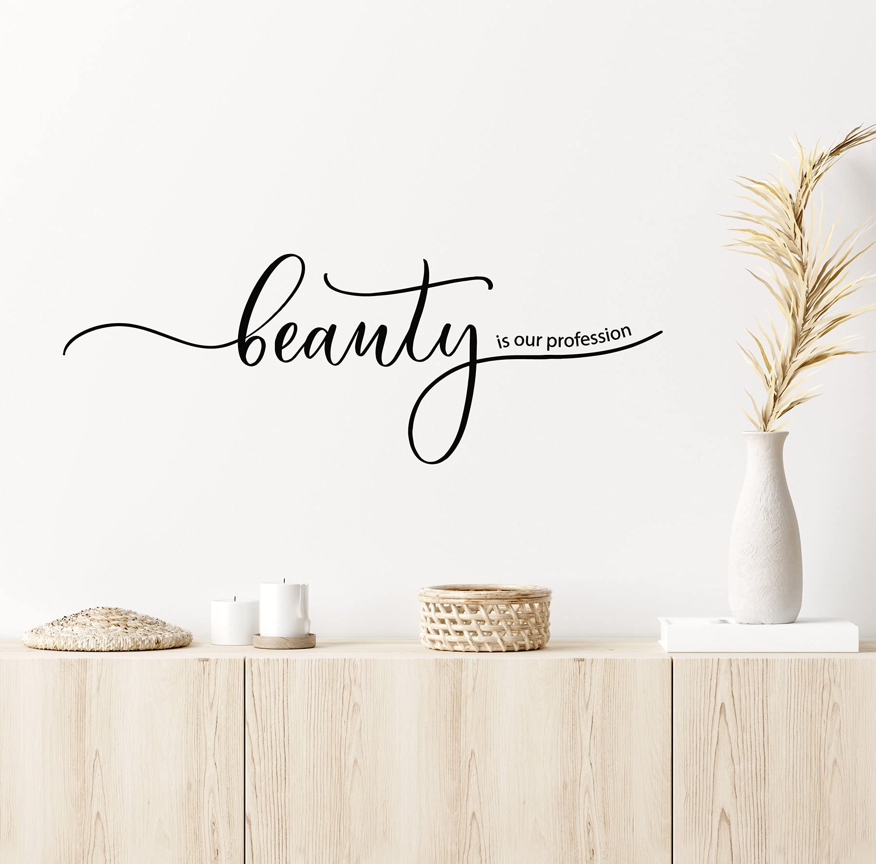 VVWV Inspirational Wall Decals for Beauty Salon & Spa - Motivational Quotes Stickers for Hair Salon, Barbershop, Nail Art - 45 x 20cm (L x H) - Perfect for Salon Decor, Waiting Area & Makeup Stations
