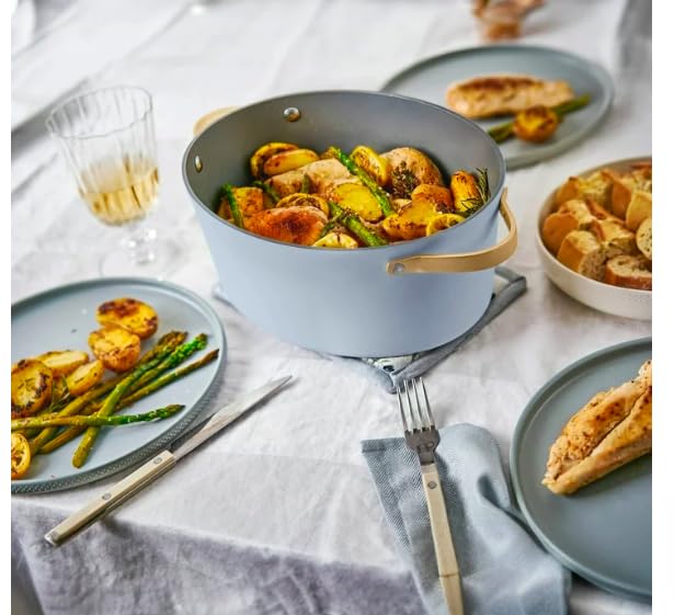 Drew Barrymore 10-in-1 6qt Electric Multi-Cooker with 7 Preset Functions - Touch Screen Display, Oven-Safe Pot & Stainless Steel Handles - Perfect for Pressure Cooking, Slow Cooking, Sautéing & Meal Prep in Modern Kitchens