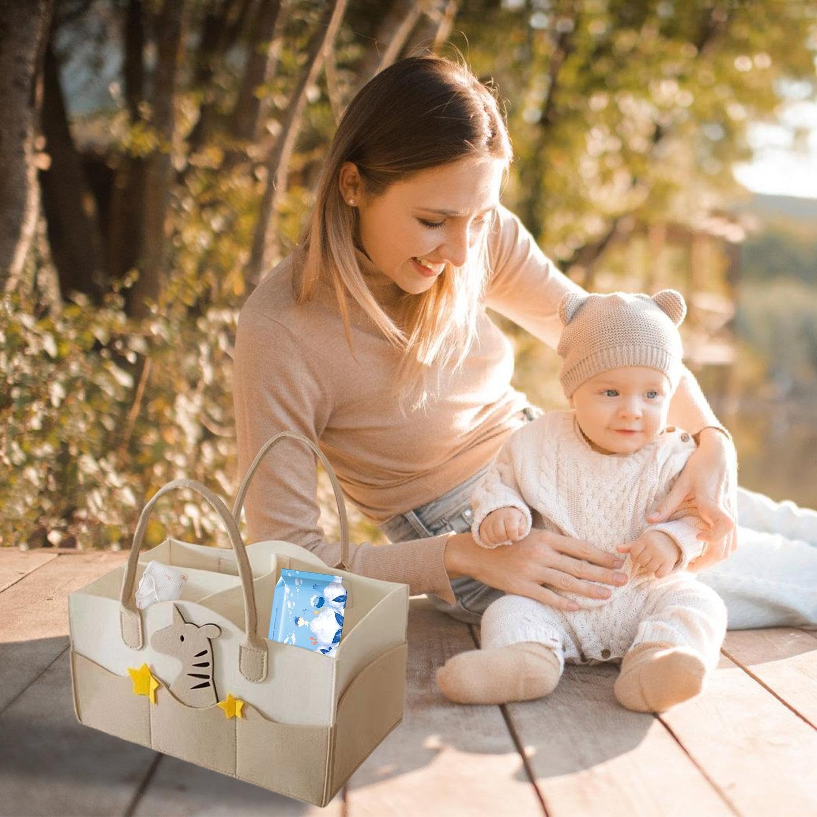 **Large Multifunctional Diaper Bag for Moms - Spacious Travel-Ready Baby Tote with Multiple Compartments & Pockets | Perfect for Daycare, Travel, and On-the-Go Parenting**