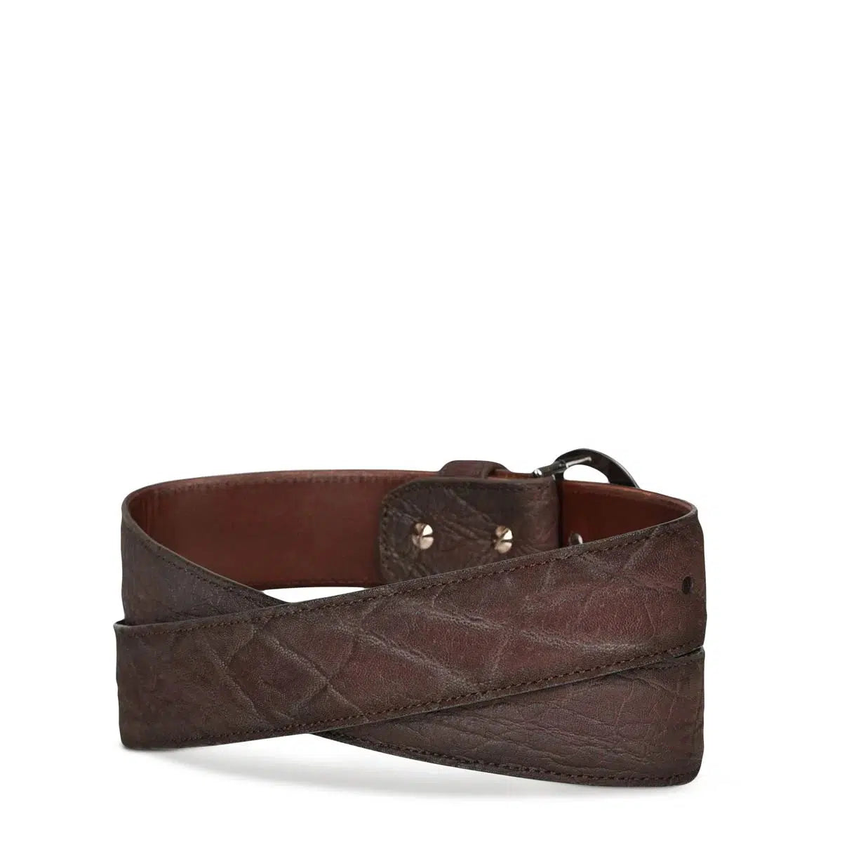 CS381EL Genuine Elephant Leather Belt for Men - Casual Brown Fashion Belt - Perfect for Office, Business & Everyday Wear