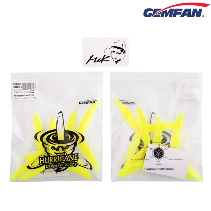 Gemfan Hurricane 51466 Propeller 8-Pack - High Performance Durable Drone Propellers for FPV Racing & Aerial Photography