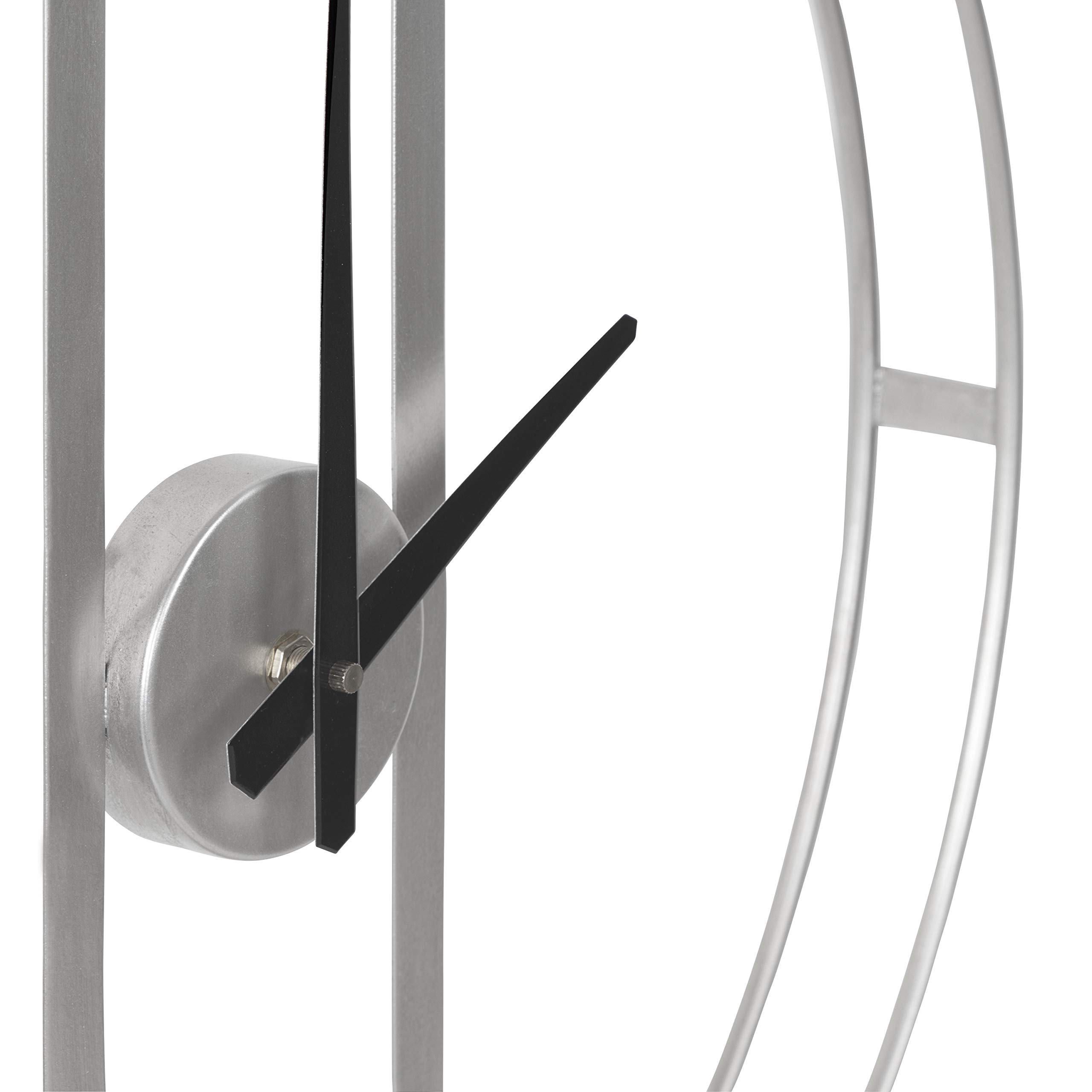 Kate and Laurel Urgo Modern Wall Clock - 22 Inch Silver Wall Mounted Home Decor with Silent Sweep Movement | Perfect for Living Room, Bedroom, Office & Kitchen Decor
